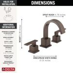 Delta Vero Widespread Bathroom Faucet in Bronze