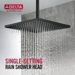 Matte Black Single-Setting Raincan Shower Head