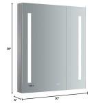 30" Bathroom Medicine Cabinet with LED Lighting