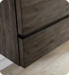 72" Modern Double Sink Wall Hung Bathroom Vanity