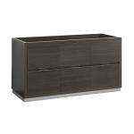 Fresca Valencia Gray Oak 60" Bathroom Cabinet