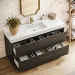 Fresca Valencia Gray Oak 60" Bathroom Cabinet
