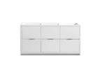 Fresca Valencia 60" Modern White Bathroom Cabinet