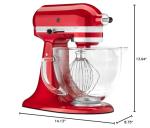KitchenAid 5-Qt. Artisan Glass Bowl Mixer - Red
