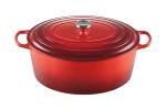 Le Creuset 40cm Oval Enamel Dutch Oven, Cerise