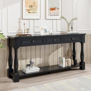 Merax 64-inch Console Table with 3 Drawers