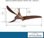 Light Wave 44-inch Ceiling Fan with Remote Control