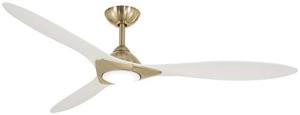 MINKA-AIRE Ceiling Fan in Soft Brass and White