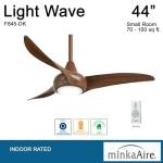 Light Wave 44-inch Ceiling Fan with Remote Control