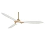 MINKA-AIRE Ceiling Fan in Soft Brass and White