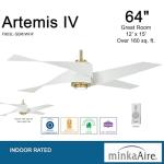 Minka-Aire Artemis IV 64" Ceiling Fan with LED Light