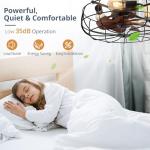 20" Bladeless Caged Ceiling Fan with Remote