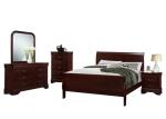 5-Piece Queen Sleigh Bedroom Set in Cherry