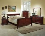 5-Piece Queen Sleigh Bedroom Set in Cherry