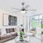 52-Inch Brushed Nickel Ceiling Fan with Remote