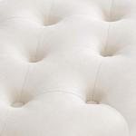 51-Inch Button-Tufted Storage Ottoman Bench in Ivory