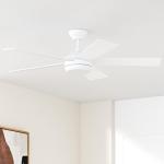 52-Inch White Ceiling Fan with Lights & Remote