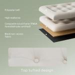 51-Inch Button-Tufted Storage Ottoman Bench in Ivory