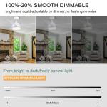 52-Inch White Ceiling Fan with Lights & Remote