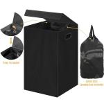 Black Foldable Laundry Hamper with Lid