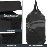 Black Foldable Laundry Hamper with Lid