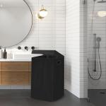 Black Foldable Laundry Hamper with Lid