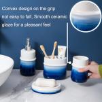 Navy Blue Ceramic Bathroom Accessories Set - 4 Pieces