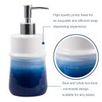 Navy Blue Ceramic Bathroom Accessories Set - 4 Pieces