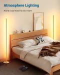 Set of 2 Gold Minimalist LED Floor Lamps