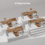 SEDETA 94.5" Dual Home Office Desk with Storage