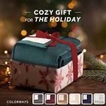 Champagne Lattice Heated Sherpa Throw Blanket