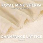 Champagne Lattice Heated Sherpa Throw Blanket