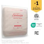 Champagne Lattice Heated Sherpa Throw Blanket