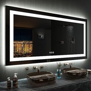 RGB LED Bathroom Mirror with Dimmable Light