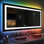 RGB LED Bathroom Mirror with Dimmable Light
