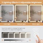 Tiptiper Rustic Vanity with Lights and Storage