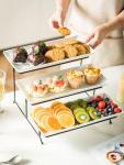 3-Tier Serving Stand with Porcelain Platters