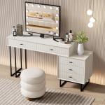 Modern Makeup Vanity Desk Set with Drawers