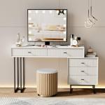Modern Makeup Vanity Desk Set with Drawers