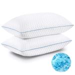King Size Shredded Memory Foam Pillows Set 2