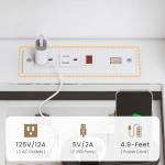 AOGLLATI Lighted Makeup Vanity with Charging Station