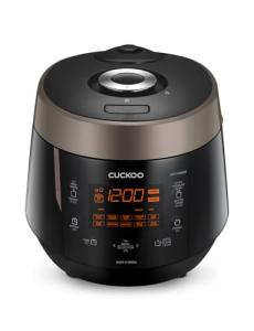 Cuckoo 6-Cup Pressure Rice Cooker, Black/Copper
