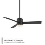 WAC Smart Fans San Francisco 52in Matte Black Ceiling Fan