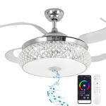 Bluetooth Ceiling Fan with Speaker and Light