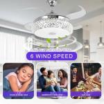 Bluetooth Ceiling Fan with Speaker and Light