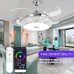 Bluetooth Ceiling Fan with Speaker and Light