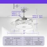 Bluetooth Ceiling Fan with Speaker and Light