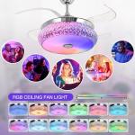 Bluetooth Ceiling Fan with Speaker and Light