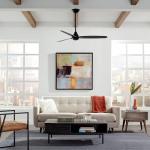 Blitzen 54in Matte Black Ceiling Fan with Remote