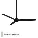 Blitzen 54in Matte Black Ceiling Fan with Remote